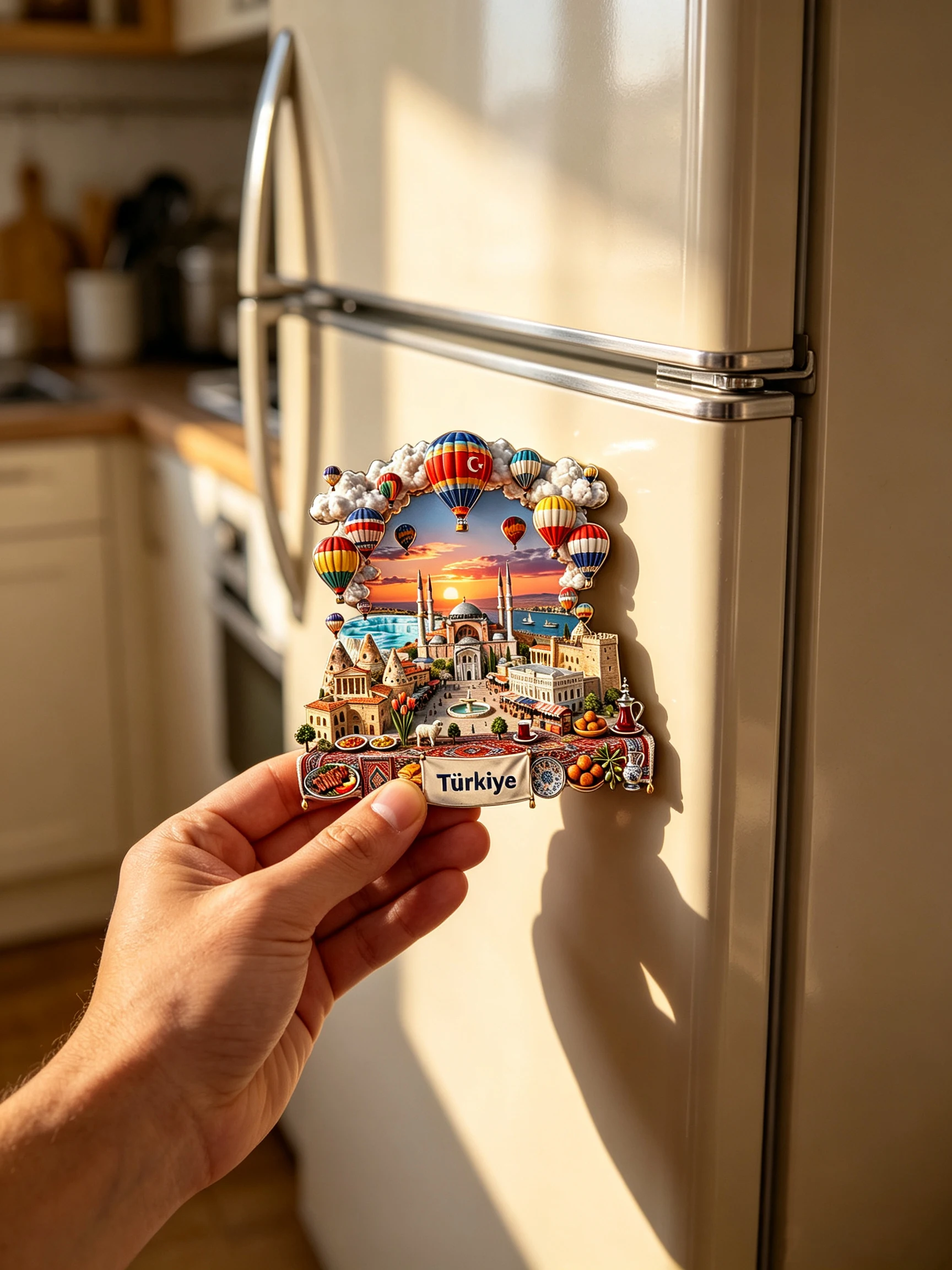 Türkiye Hagia Sophia 3D Metal Fridge Magnet Travel Souvenir Durable Creative Home Decoration Gift for Kitchen Fridge 3D Embossed