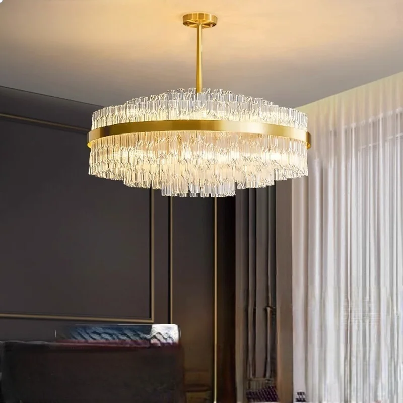 

Modern Luxury LED Crystal Chandelier For Home Decoration Living Room Lights Master Bedroom Dining Room Villa Lighting Fixtures