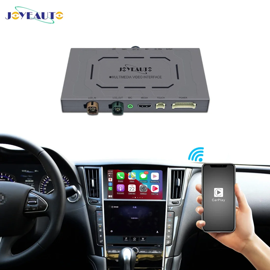 JoyeAuto  CarPlay Android Auto Wireless Interface for Infiniti Q50 Q60 Q50L QX50