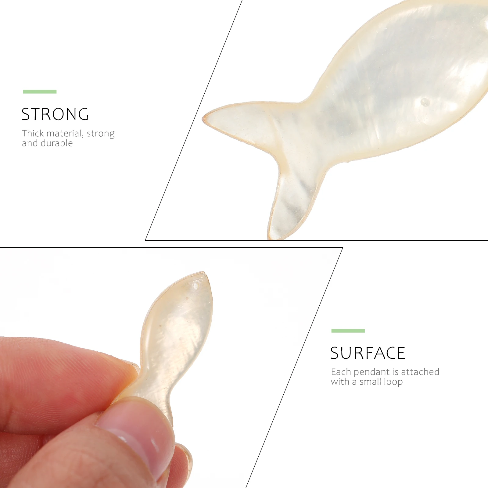

10 Pcs Fish Shape Pendants Shell Material DIY Jewelry Anklets Earrings Necklace Charms Bracelets Accessories Projects