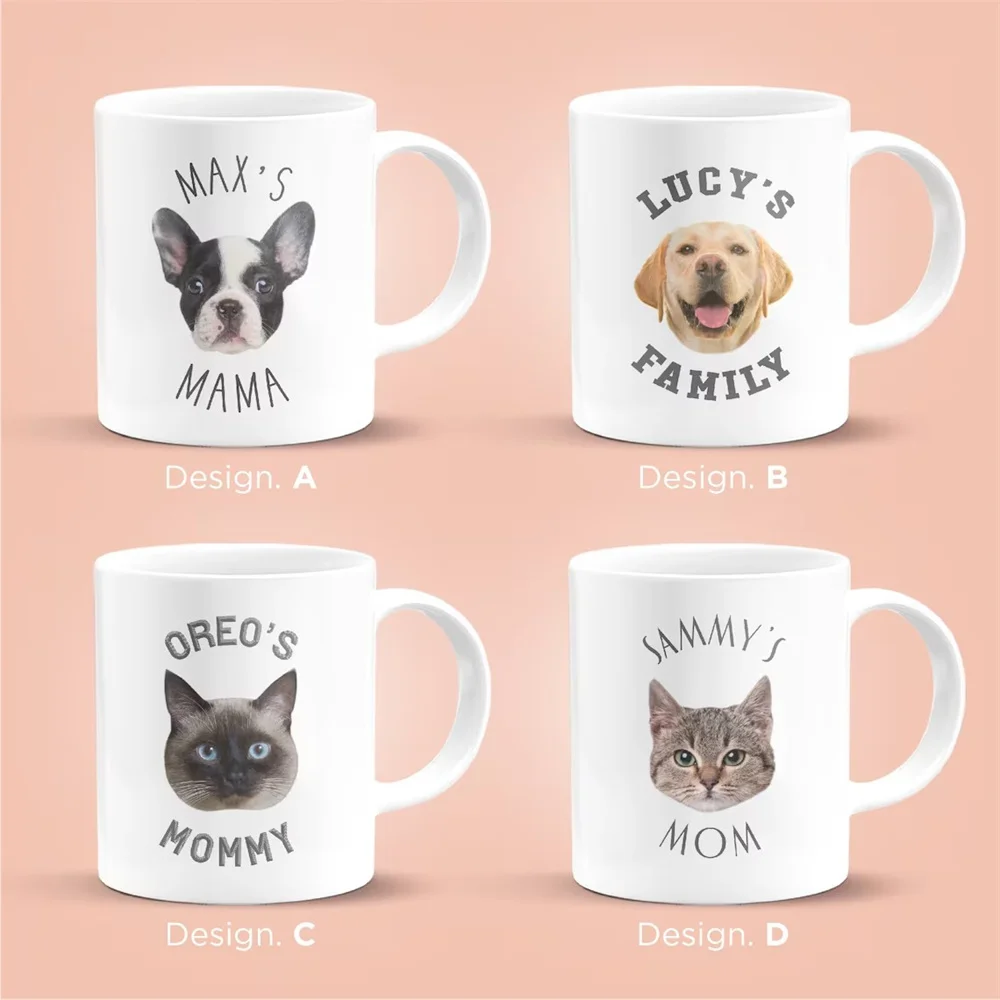 Custom Pet Mug, Using Pet Photo & Name, Custom Dog, Cat, Coffee Mugs, Personalized Pet Mugs, Dog Mom Mug, Personalized Cat Mug,