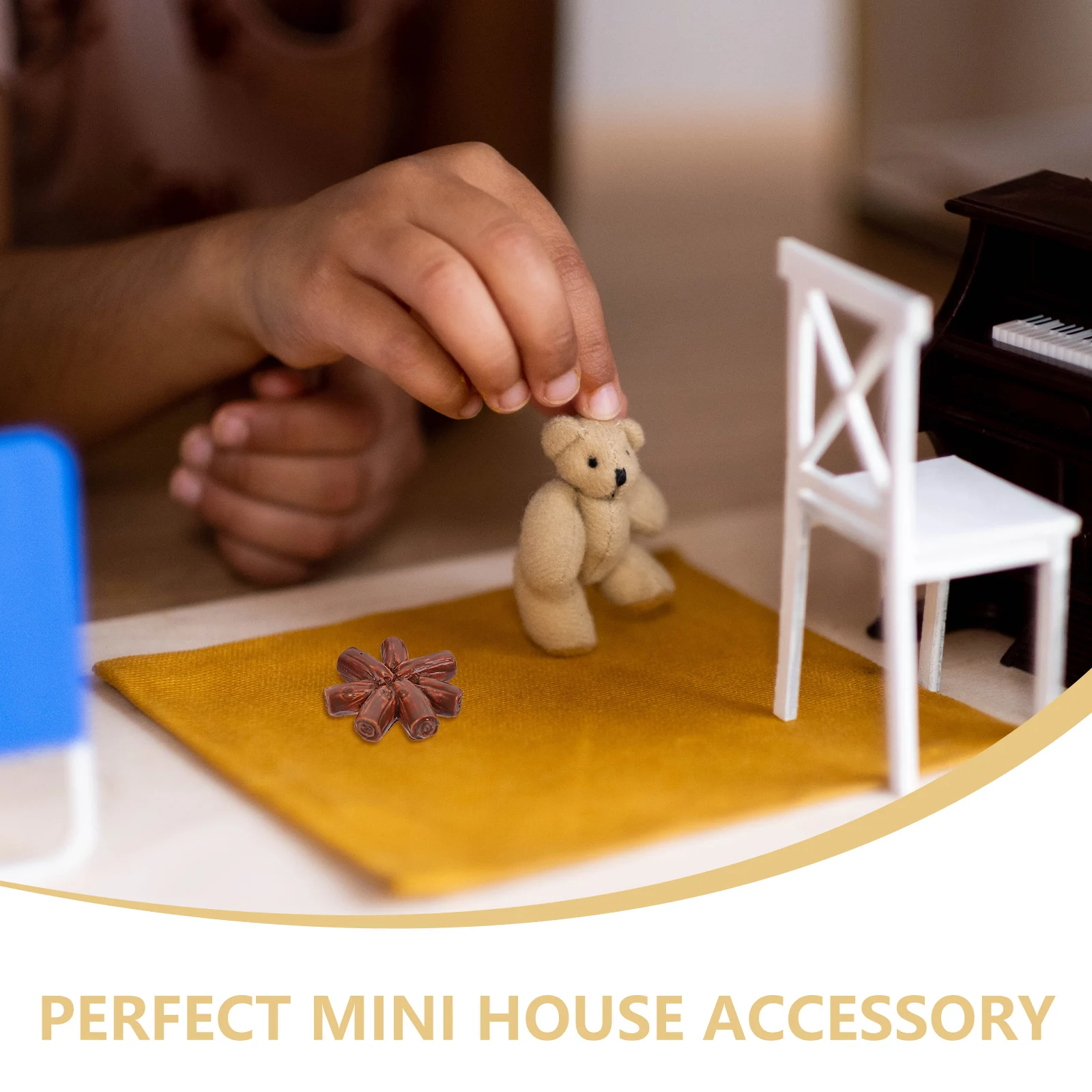 

20 Pcs Firewood Pile Decorations Mini Prop Model for House Dollhouse Fireplace Rack