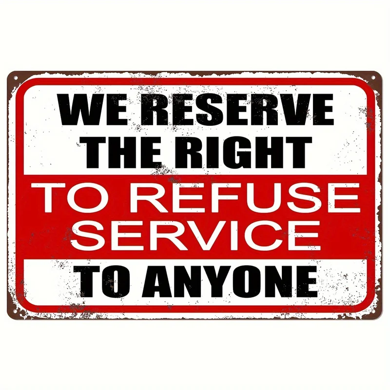 [2D Flat] Decorative Signs And Plaques 30X20cm Vintage Metal Sign 