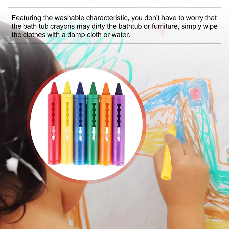 Bathroom Crayon Erasable Graffiti Toy Washable Doodle Pen For Baby Kids Bathing Creative Educational Toy Crayons