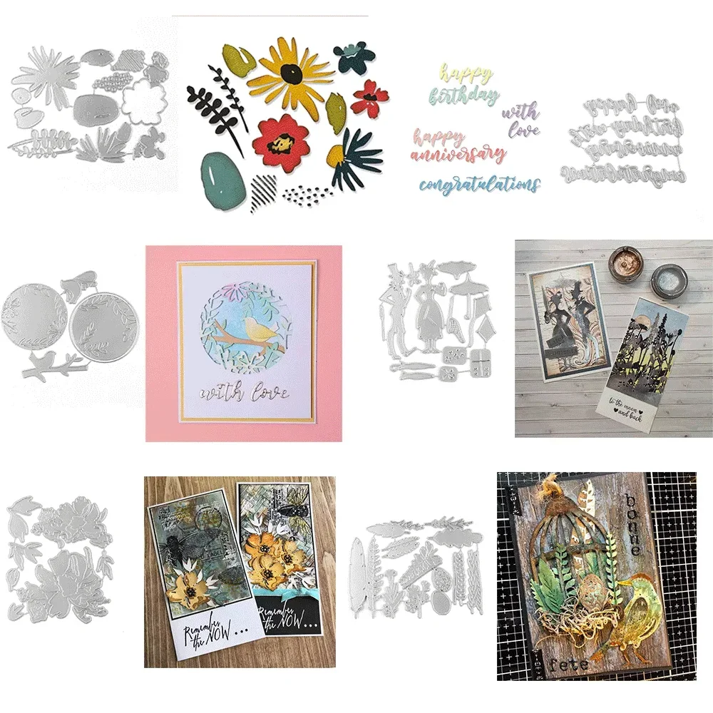 

All kinds of flower Metal Cutting Dies Bird Embossing Diecut For DIY Card Making Scrapbooking Crafting Supplies