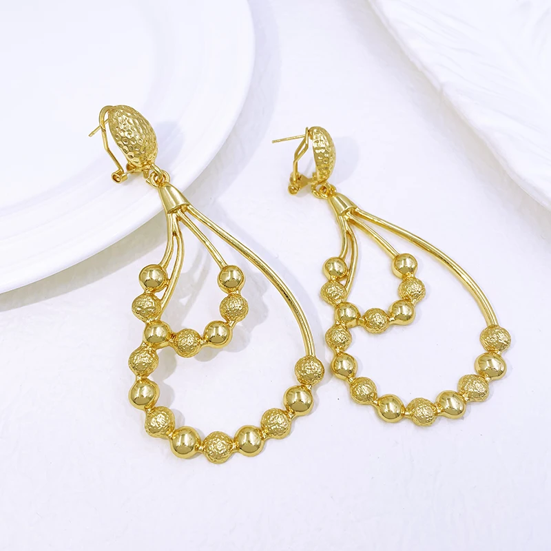 Große ohrringe für frauen nigeria trend schmuck elegante tropfen ohrringe hochzeits feier geschenk – Detail 6