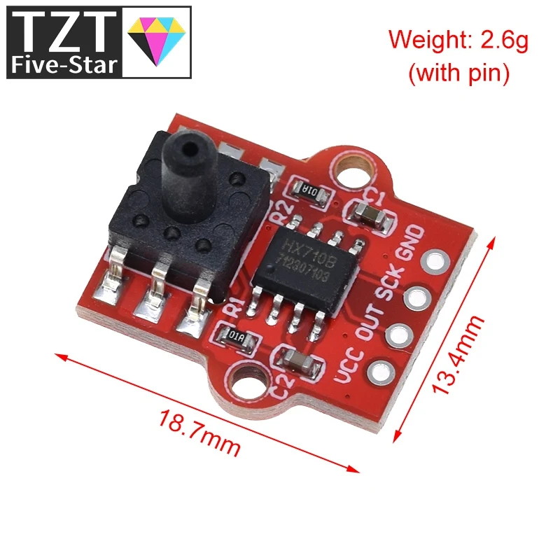 DC 3.3V 5V 0-40KPa Pressure Sensor Module Connect 2.5mm Soft Tube Digital Liquid Water Level Controller Board For Arduino