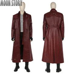 Galaxy Halloween Carnival Guardians 2 Superhero Star Lord Cosplay Costume Red Jacket Shirt Pants Helmet Mask Adult Man Suit