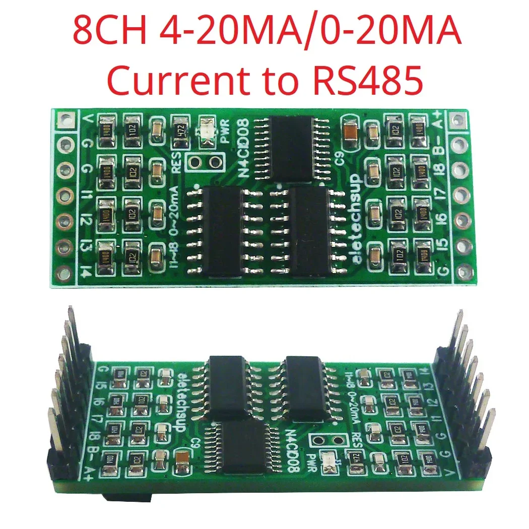 RS485 Analog Collection MODBUS RTU PLC Remote IO Expansion Core board 8AI 4-20MA/0-20MA Current Sensor Converter 5V 12V 24V