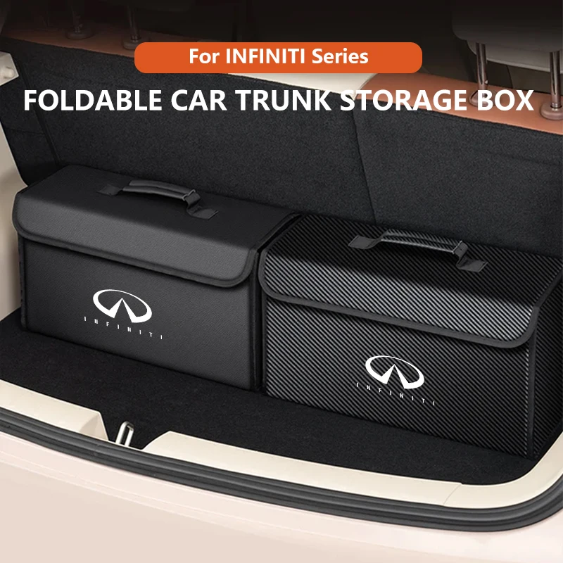 Car Trunk Organizer Box Foldable Storage Tidying Bag Auto Accessories For Infiniti Q70L QX50 Q50 QX30 QX60 QX80 Q60 Q30 QX70 Q70