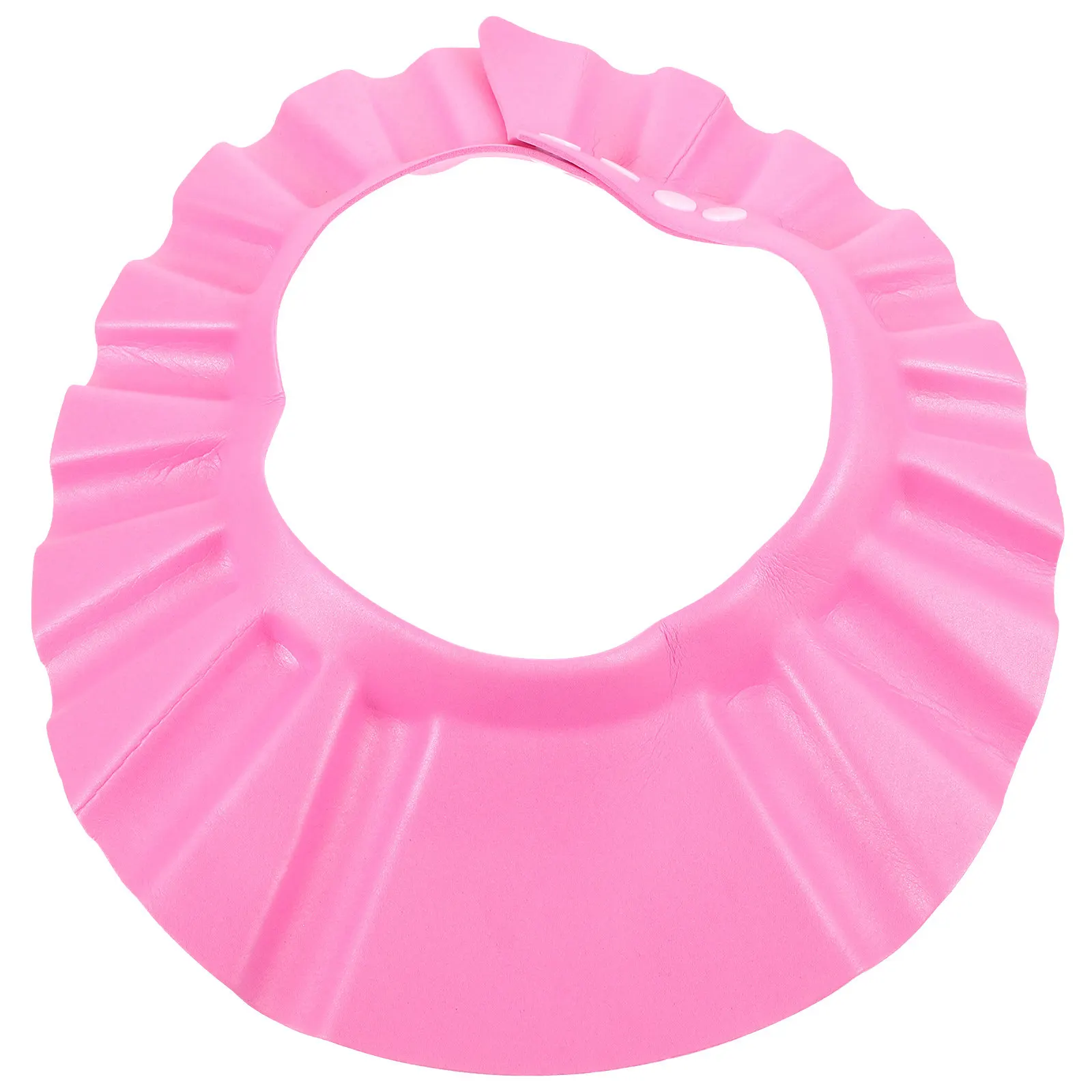 Pink Ultra-Light Eva Waterproof Baby Shower Bathing Cap Durable Elastic Material Easy Wear Prevents Water Shampoo Entering Eyes
