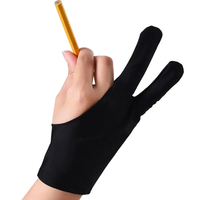 Anti-touch Home Gloves Sweat Absorbing Phone Tablet Gloves Two-fingers For Graphic Drawing Table Right And Left Hand Glove