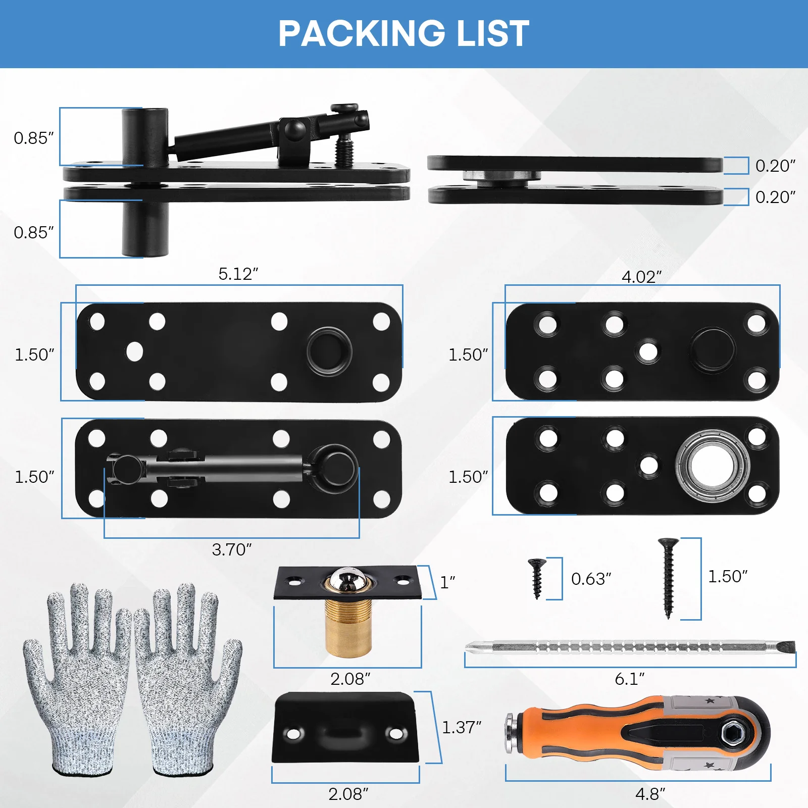 Heavy Duty Hidden Door Hinge for Wood Secret Door, Hardware for Hidden Door 360 Degree Rotating Door Hinge For Wooden Doors