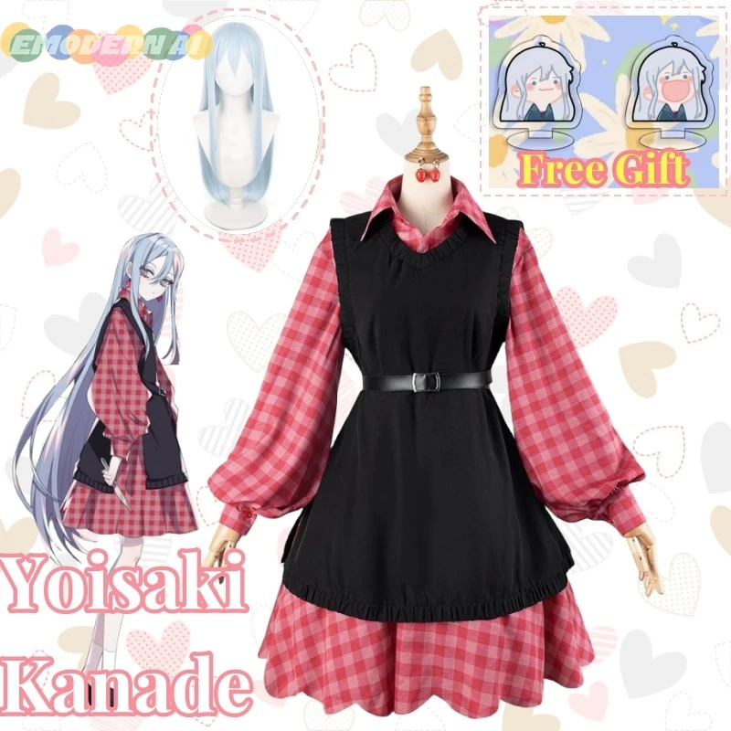 Yoisaki Kanade Anime Game Project Sekai Colorful Stage Cosplay Costume Clothes Wig Uniform Cosplay Stage Costume Free Gift