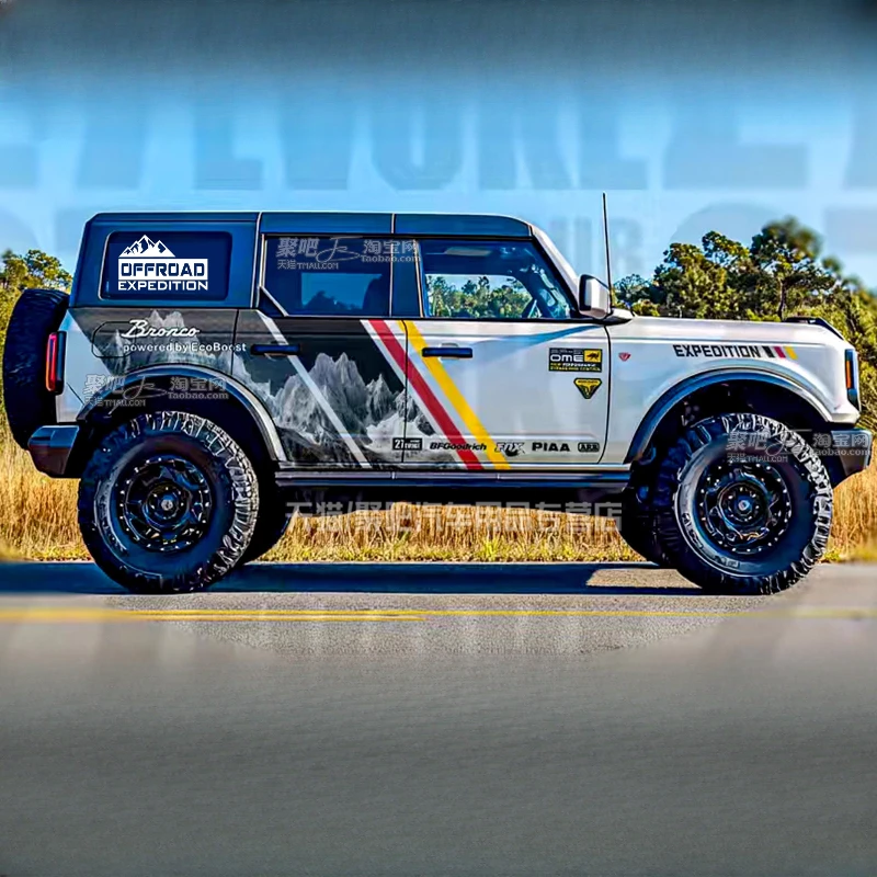 ملصق فينيل للسيارة ديكور خارجي للجسم ملحقات ملصقات رياضية مخصصة لسيارة فورد برونكو