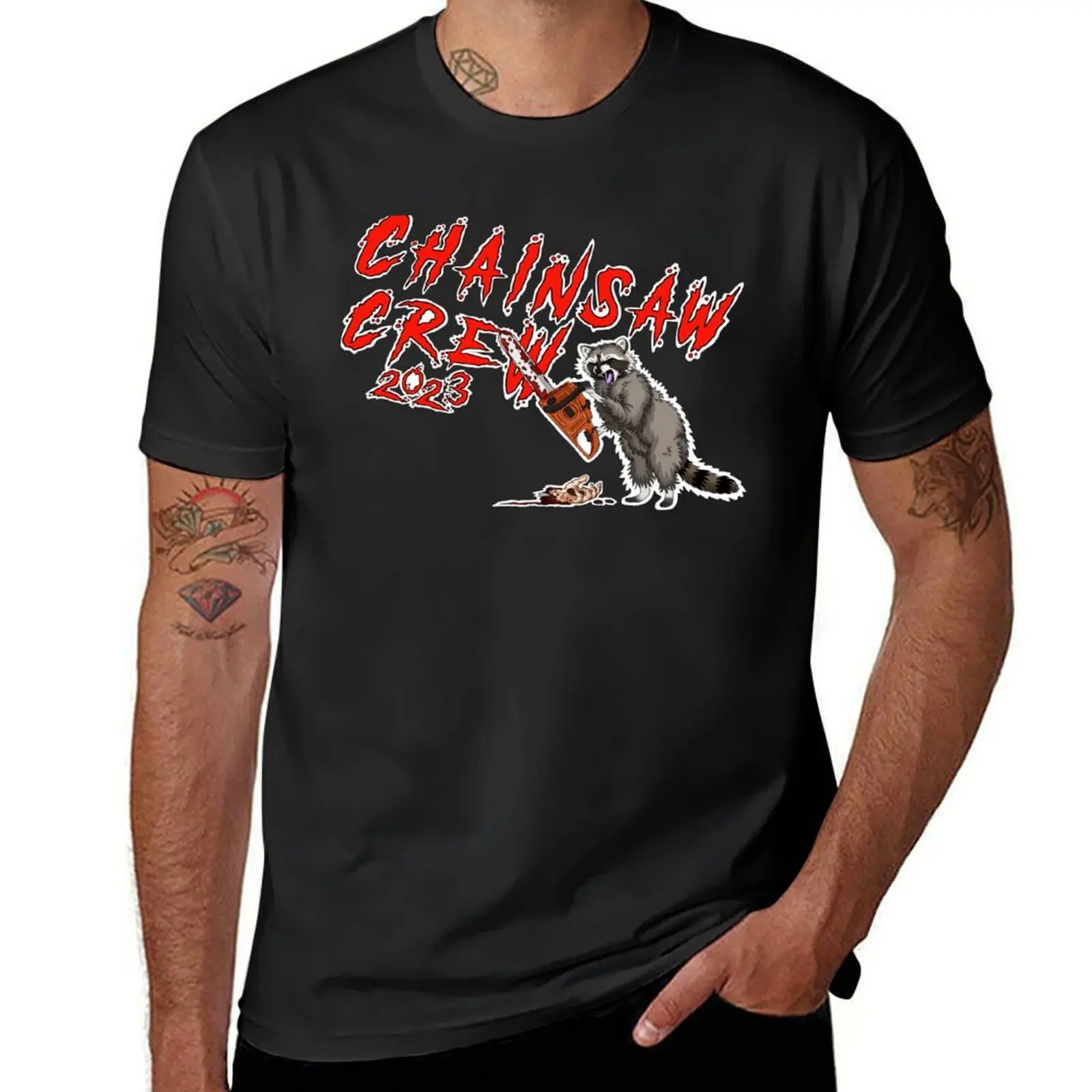 

Mama Saw Raccoon T-Shirt summer top customizeds cute tops plus sizes t shirts men