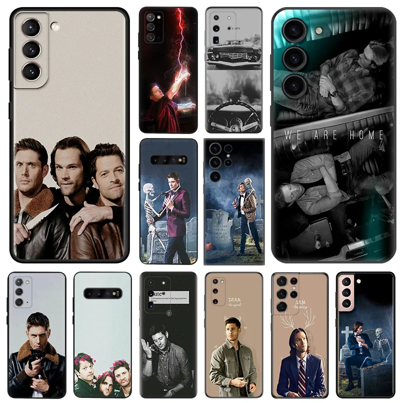 Castiel Supernatural Silicone Soft Black Phone Cases for Samsung S24 Plus Galaxy S23 5G S22 S21 S20 Ultra FE S10 Lite E Cover