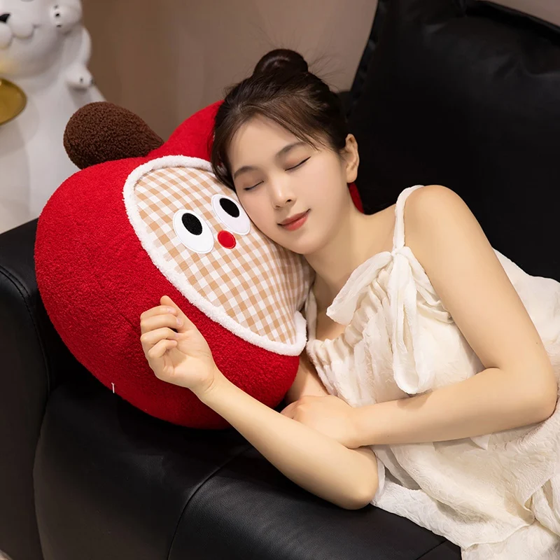

Soft Checkered Apple Cushion Non-Slip Machine Washable for Bed Sofa Office Premium Quality Affordable Home Decor Pillow