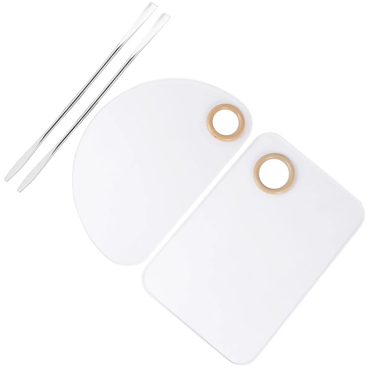 

4 pcs Nail Art Mixing Plate Set Smooth Manicure Display Tool For Professional Use Makeup Palette Nails Color Plate Supplies