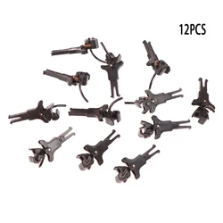 12Pcs 1:87 Ho Scale Railway Train Plastic Coupler Suitable European Train 2 Sizes Choice DIY Model Making