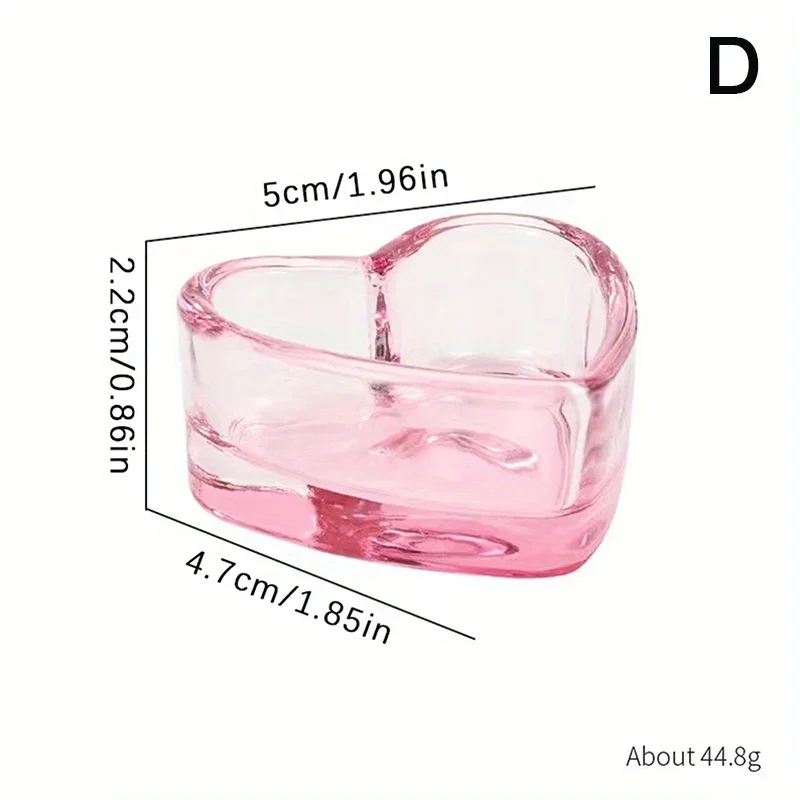 2Pcs Kristall Glas Acryl Nagel Tasse Bunte Stift Waschmaschine Tasse Schüssel Tasse Halter Ausrüstung Nail art Werkzeuge Ohne Abdeckung