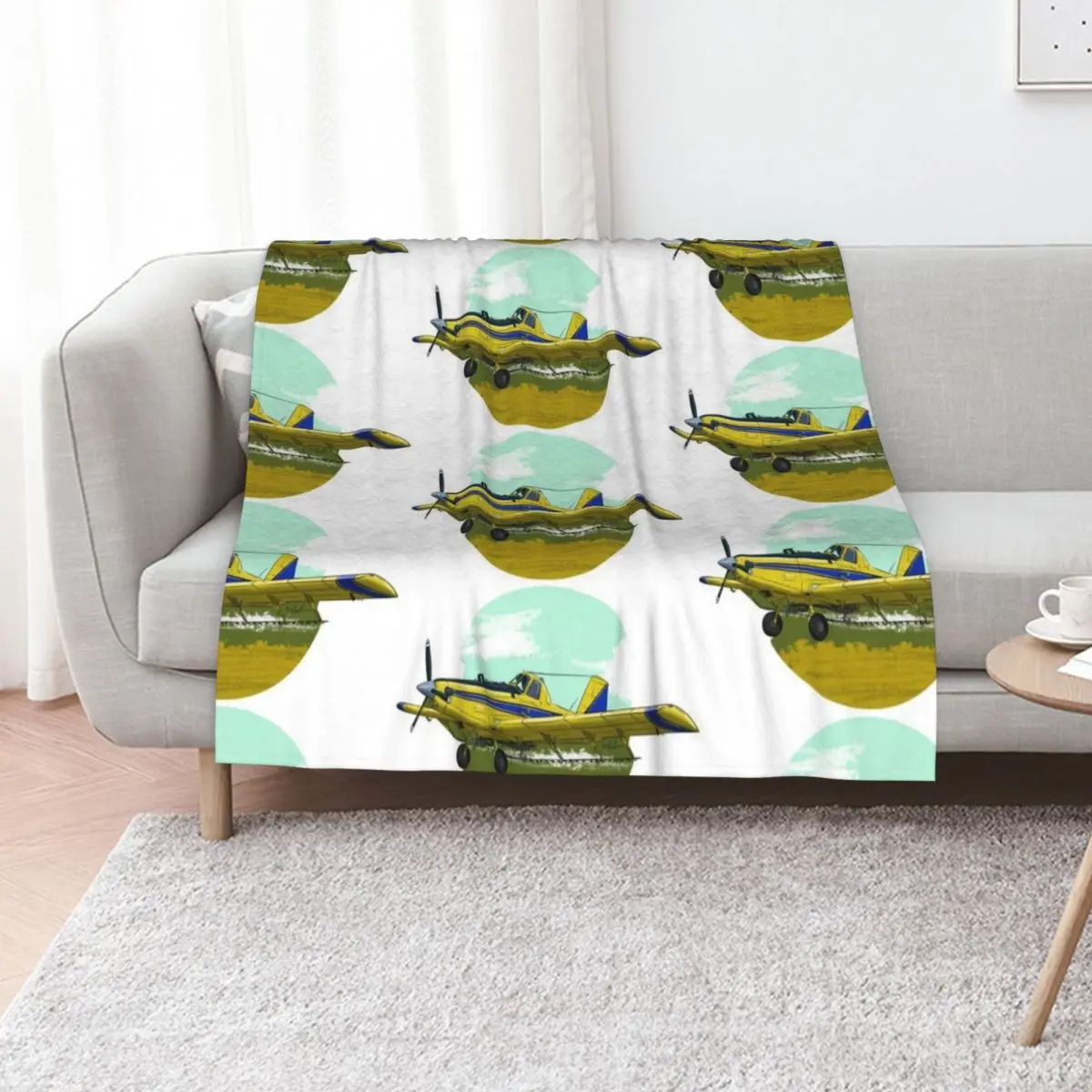 crop duster ag pilot Throw Blanket All Season Lightweight Soft Blanket for Bed