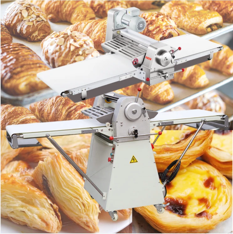 

Luxurious best grain product fold croissant making standing pastry dough stretching sheeting sheeter machine for turkish baklava