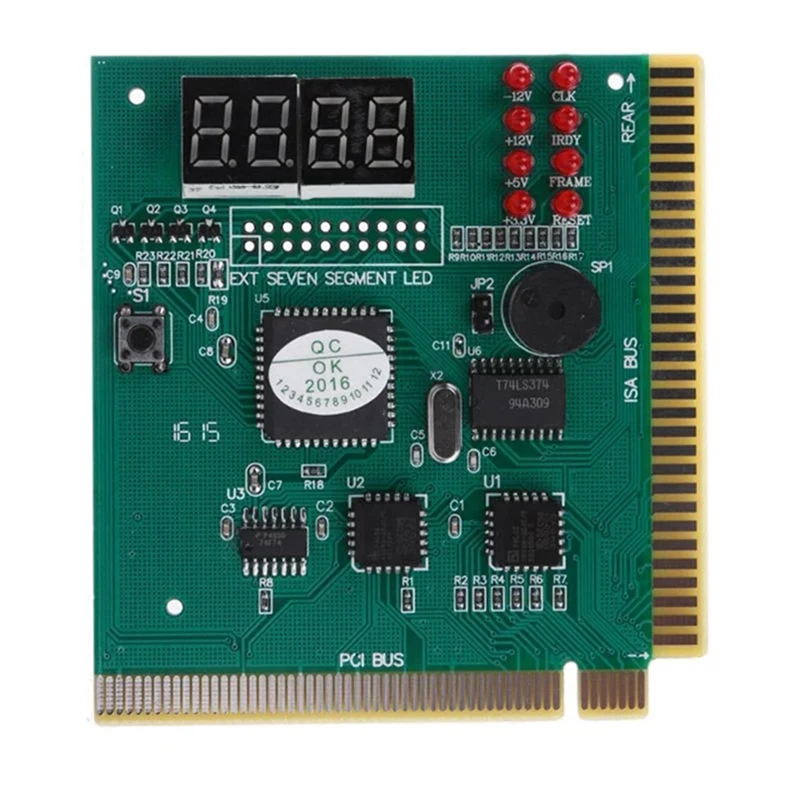 4 Digit PC Analyzer Diagnostic Post Card Motherboard Tester For ISA PCI Bus Mainboard Computer Motherboard Fault Display