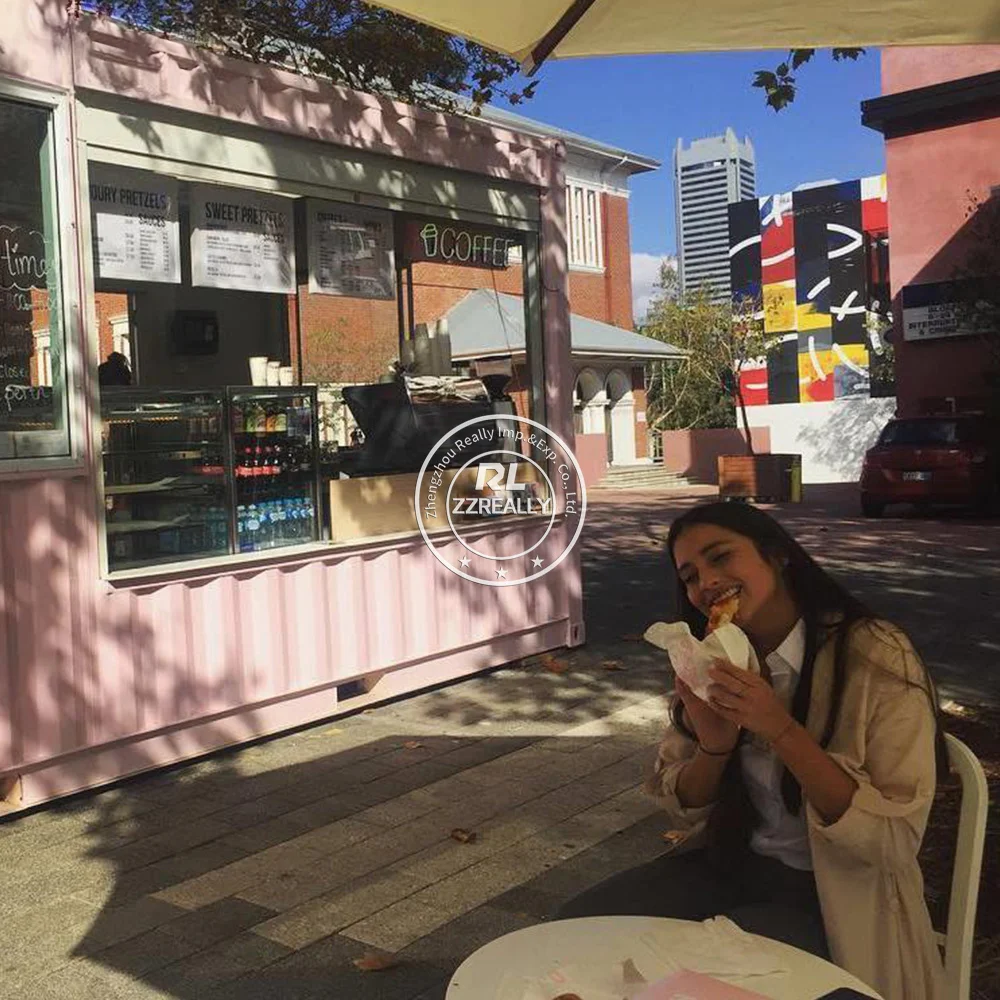 맞춤형 20피트 컨테이너 키오스크 점심 컨테이너 레스토랑 간이매점 바 (주방 완비)