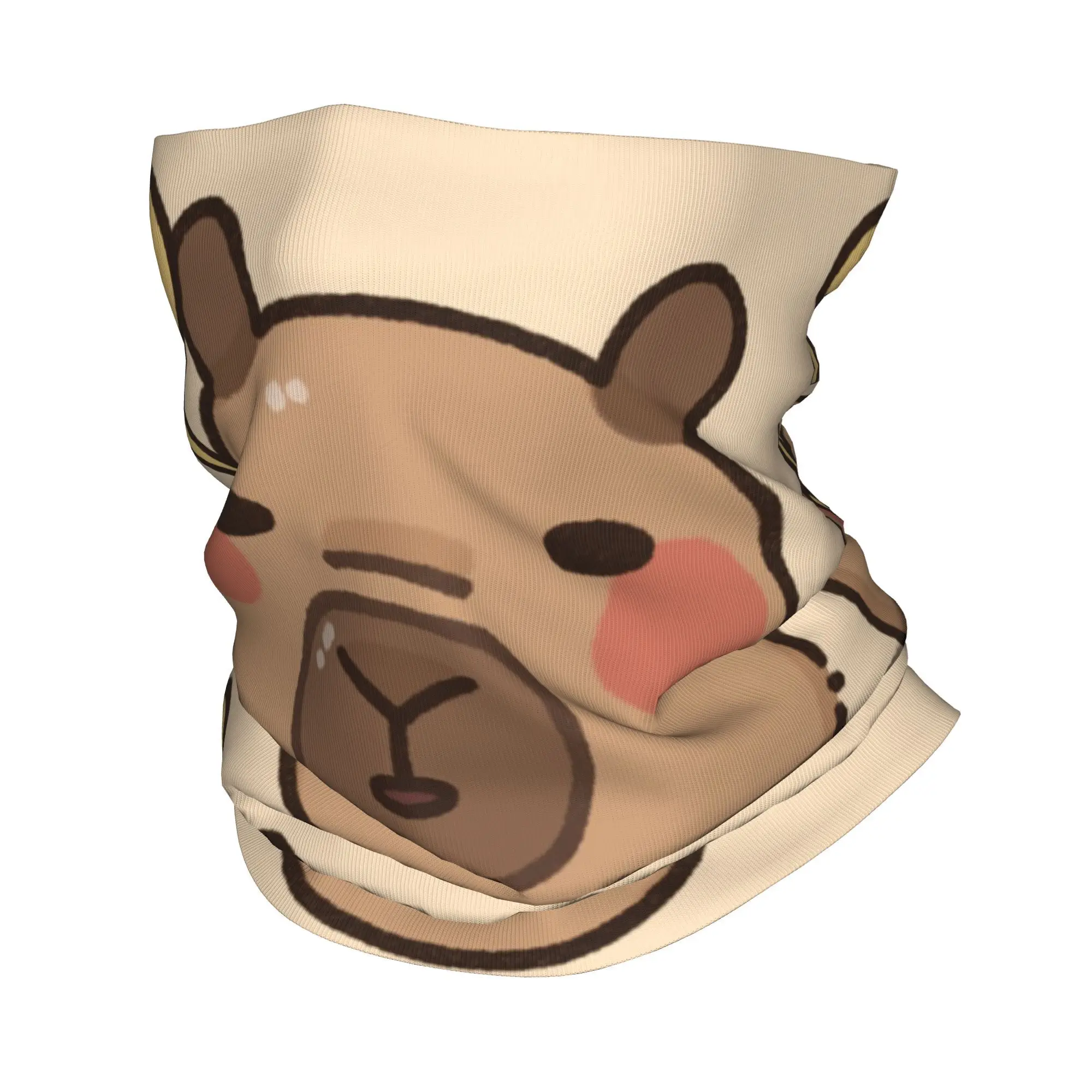 

Cute silly capybara, confused capybara Bandana Neck Gaiter Printed Wrap Scarf Multi-use Headband Running For Men Women Adult