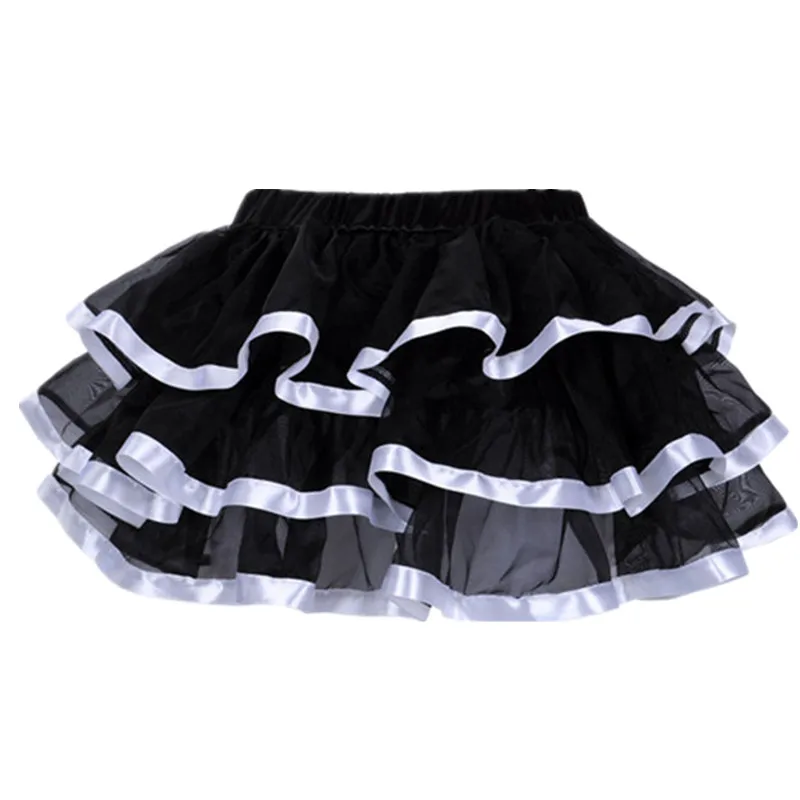 Saia feminina espartilho tutu vestido de baile cintura elástica malha petticoat festa dança mini saia