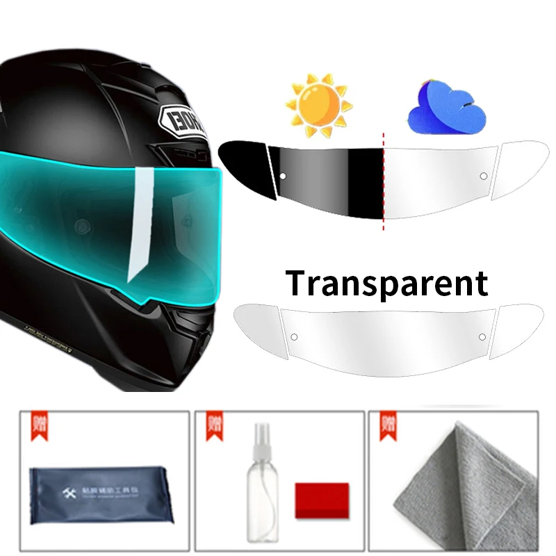 For SHOEI  X14 X15 Visor  Motorcycle Helmet Anti Fog Film Discolor Sunscreen Universal Visor Films Anti Fog Sticker