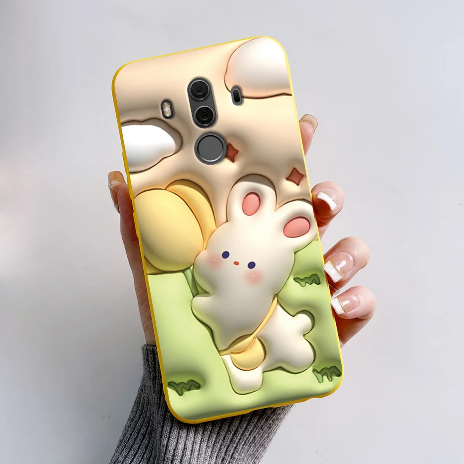 TPU Soft Silicone Case for Huawei Mate 9 10 Pro Cute Rabbit Panda Phone Case Back Protection Cover For Mate9 Mate10 10Pro Fundas