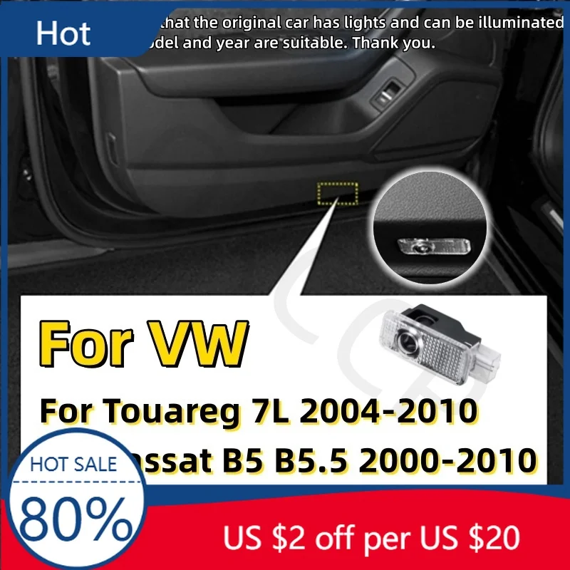 

2025 Горячие новые колпаки-концентраторы, светодиодные дверные лампы для проектора Ghost Shadow, аксессуары для VW Touareg 7L 2004-2010 Passat B5 B5.5