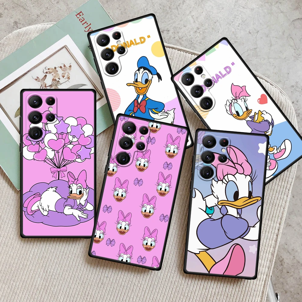 

Disney Daisy Duck Luxury For Samsung Galaxy S24 S23 S22 S21 S20 FE S10 S10E Plus Ultra Pro Lite 5G Black Cover Phone Case