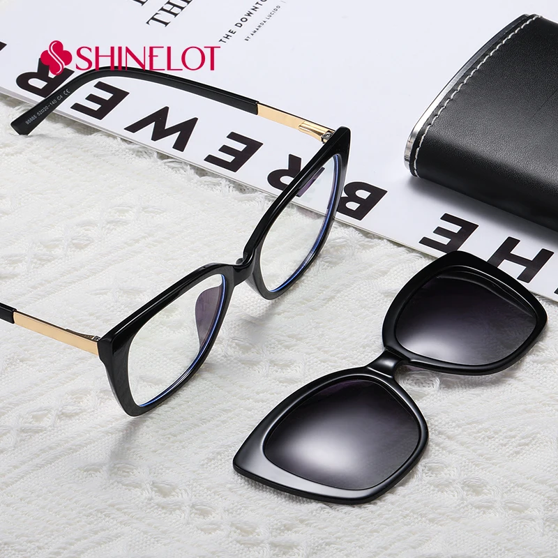

95885 New Craft Clip on Sunglasses Polarization Magnetic Sun Glasses UV400 Female Shades Outdoor Dual Purpose Glasses