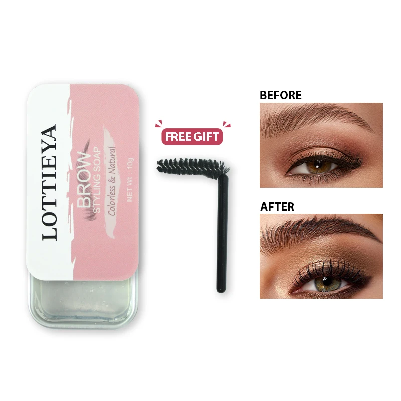 LOTTIEYA Eyebrow Soap Shaping Cream Brow Styling Eyebrow Gel Natural Long Wear Wild Brow Longlasting Wax Strips Eyebrow Enhancer