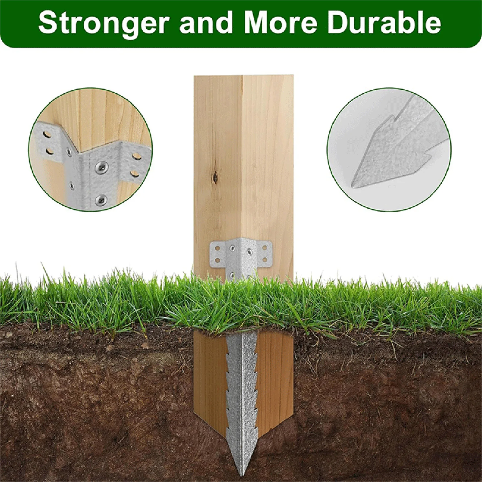 

Metal Garden Fence Posts Anti-Rust Coating Fence Posts with Screws for Vegetable Garden Border