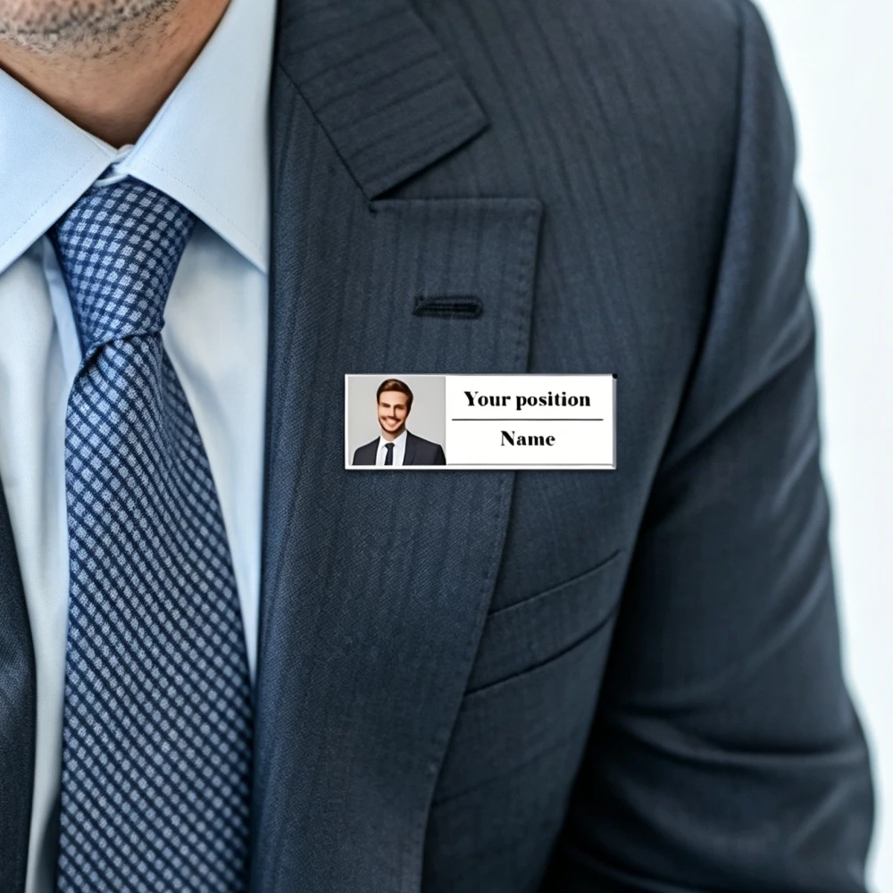 Personalized Custom Name Badge Brooch Corporate ID Work Badge Acrylic Custom Tag Badges Portrait Profession Name Custom Brooch