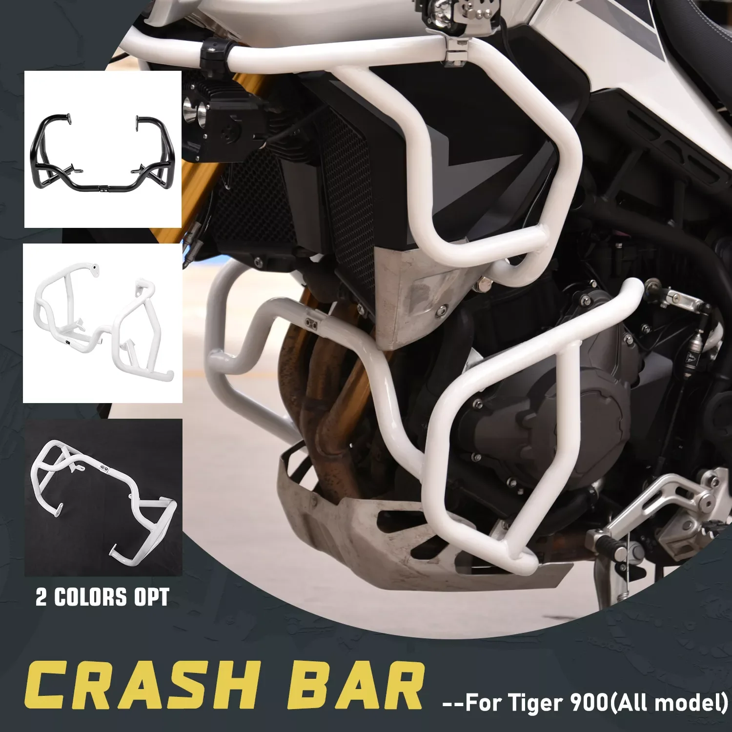 

Lower Crash Bar Engine Guard Protector For Triumph Tiger 900 GT Rally PRO 2020-2023 Tiger900 Bumper Motorcycle Accessories Black