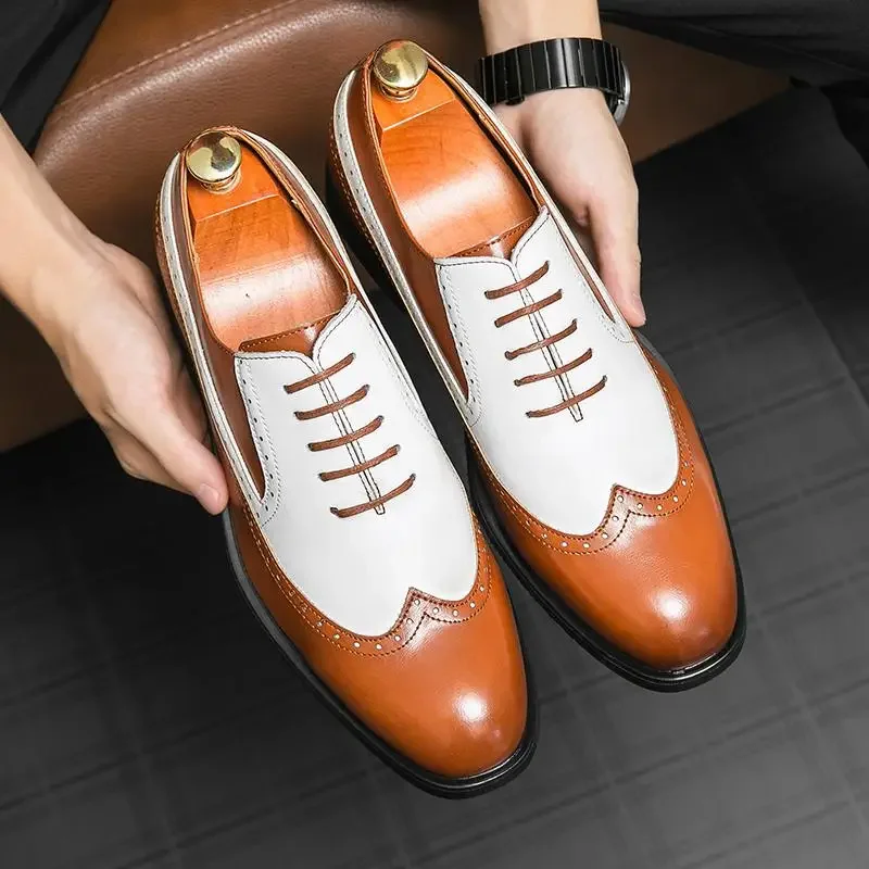 

Elegant Men's Shoes Business Leather Wedding Comfortable Party Luxury British Style Comfortable Platform Dress