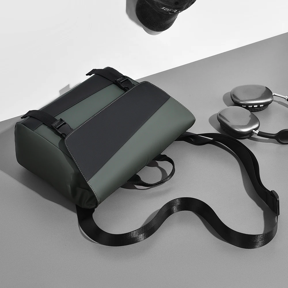 حقيبة ساعي البريد للرجال 2025 موضة جديدة بكتف واحد مقاومة للماء وخفيفة الوزن حقيبة ظهر ترفيهية للأعمال #5