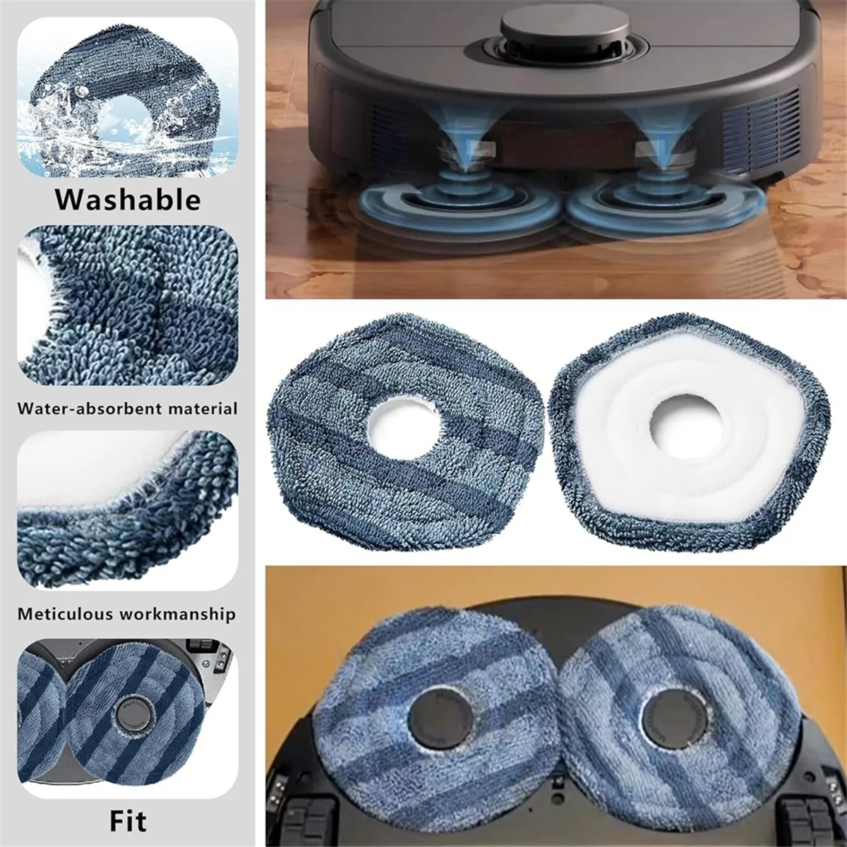 For X10 Pro Omni Robotic Vacuum Cleaner Main Side Brush Hepa Filter Mop Cloth Dust Bags Replacement Parts