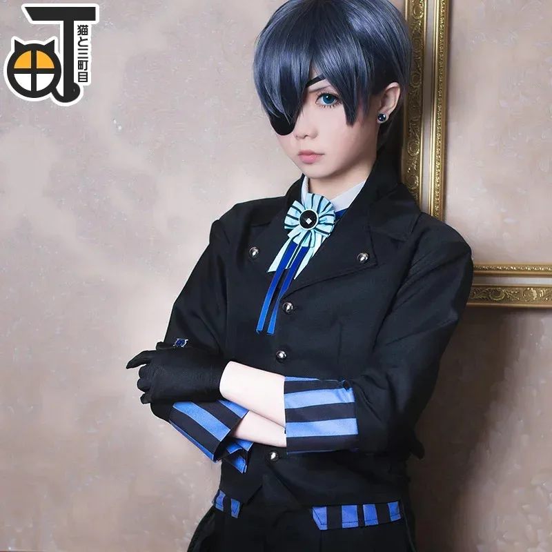 Anime Black Butler Ciel Phantomhive Disfraces Libro del Atlántico Kuroshitsuji Cosplay Disfraz Halloweenx;8's,6;