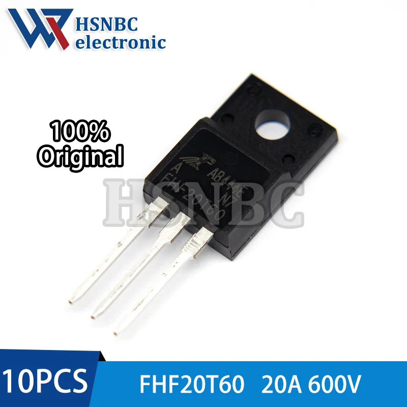 

10PCS FHF20T60 20T60 FHF20T60A TO-220F 600V 20A IGBT Power Transistor 100% New Original