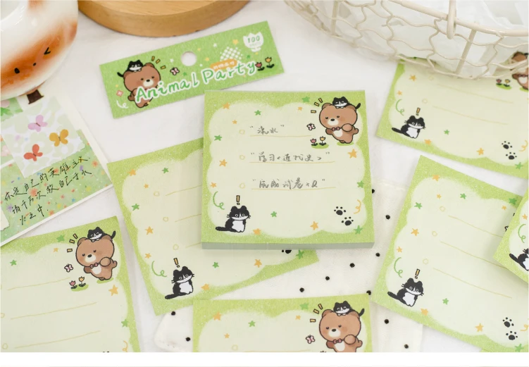 Journal GO 100 Blatt Kawaii-Themen-Notizblöcke, 100 Blatt Niedliche Illustrations-Notizpapiere zum Schreiben, Journaling, für Planer & Bastelarbeiten – Detail 9