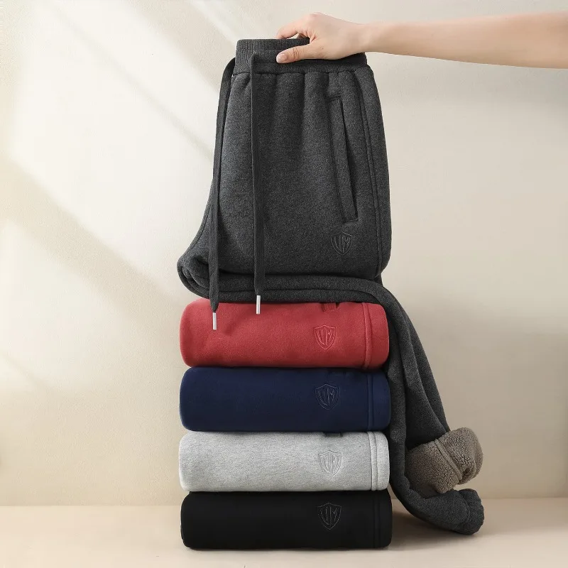2026 Fashion Lamb Fleece Thicken Sweatpants Women's Cotton Bundle-foot Pants Autumn Winter Loose Warm Sports Casual Trousers