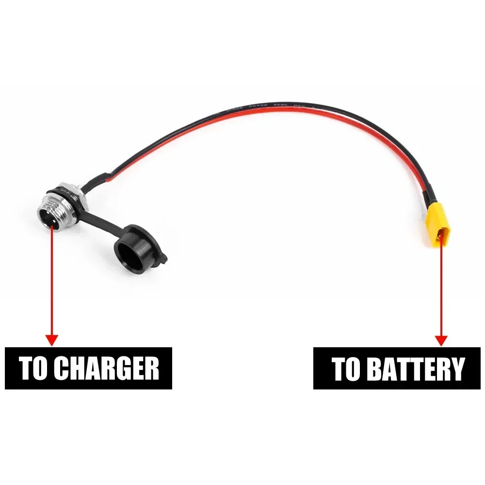 XT60 XT30 3-Pin Ladeanschluss GX16 für VSETT 8/8+/9/9+/10+/11+ für ZERO 8 9 10 8X 10X 11X für Speedual E-Scooter Steckdosen-Stecker-Teil – Detail 6