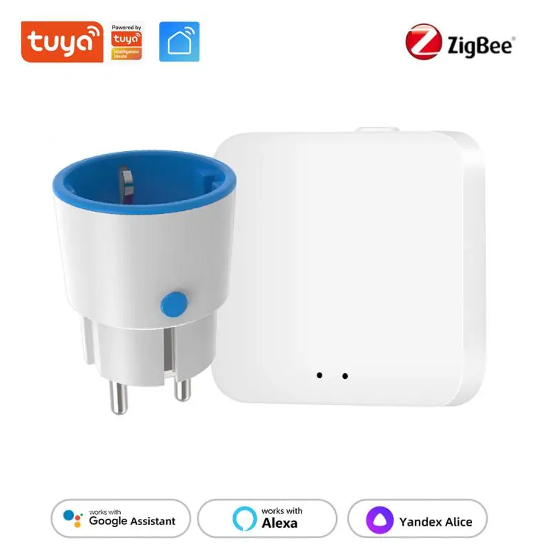 

Smart Socket Security Protection Casa Inteligente Zigbee 3.0 16a Eu Plug Travel Voice Control Support Alexa Google Assistant 368