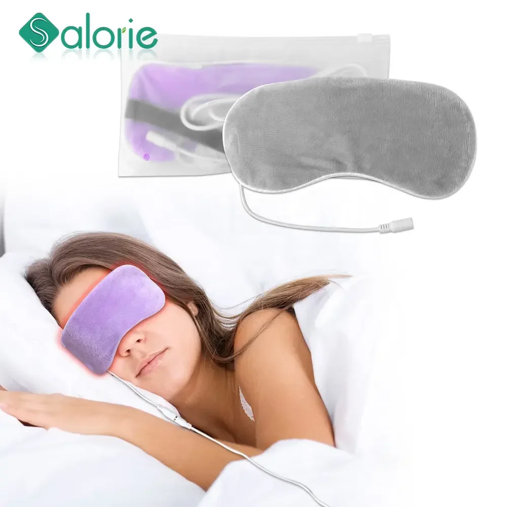 

USB Heated Eye Mask Reusable USB Steaming Mask Eye Massager for Sleeping Puffiness Anti Dark Circle Patch Hot Blindfold Eye Care